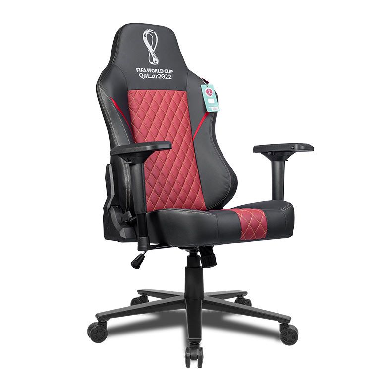 Cadeira Gamer Delux Copa do Mundo Catar DX-3000 LX1, Vermelho e Preto, CP-CH-9012