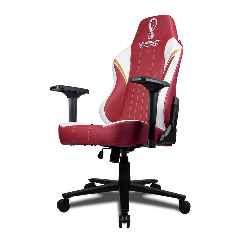 Cadeira Gamer Delux Copa do Mundo Catar DX-3000 LX2, Vermelho e Branco, CP-CH-9013