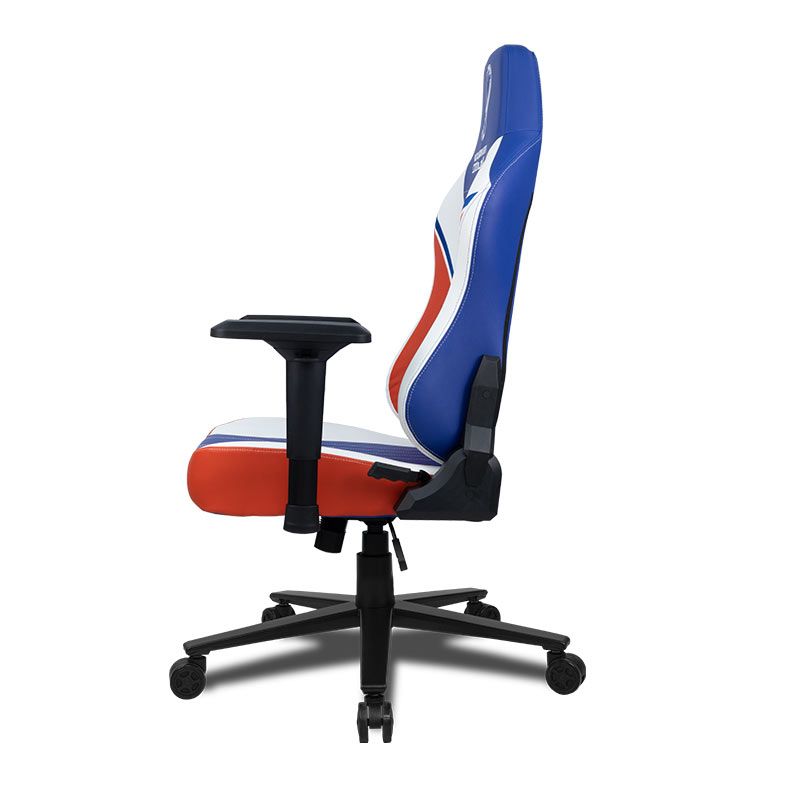 Cadeira Gamer Delux Copa do Mundo Catar DX-3000 FRLX Franca, Azul, Branco e Vermelho, CP-CH-9028