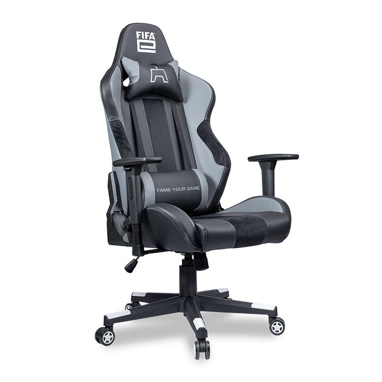 Cadeira Gamer Delux Copa do Mundo Catar FI-2700 BG1, Preto e Cinza, CP-CH-9056