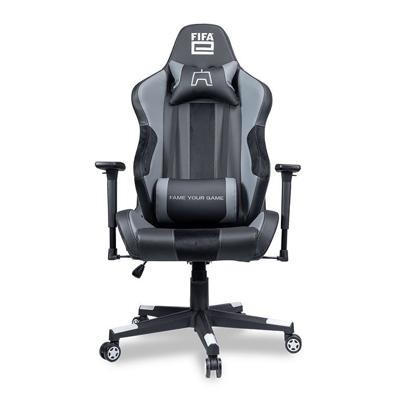 Cadeira Gamer Delux Copa do Mundo Catar FI-2700 BG1, Preto e Cinza, CP-CH-9056