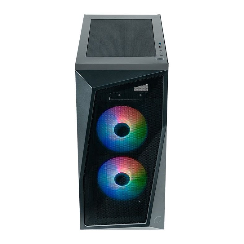 Gabinete Gamer Cooler Master CMP 320, ARGB, Lateral de Vidro, Com 2 Fans, Preto, CP320-KGNN-S00