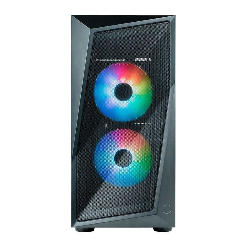 Gabinete Gamer Cooler Master CMP 320, ARGB, Lateral de Vidro, Com 2 Fans, Preto, CP320-KGNN-S00