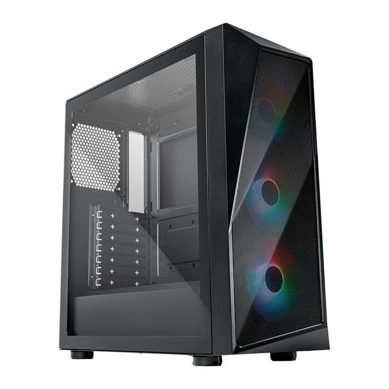 Gabinete Gamer Cooler Master CMP 520, ARGB, Mid-Tower, Lateral de Vidro, Com 3 Fans, Preto, CP520-KGNN-S00
