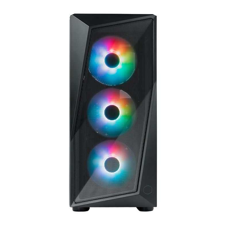 Gabinete Gamer Cooler Master CMP 520, ARGB, Mid-Tower, Lateral de Vidro, Com 3 Fans, Preto, CP520-KGNN-S00