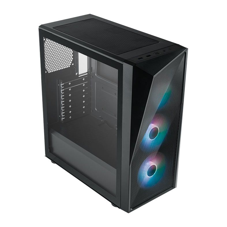 Gabinete Gamer Cooler Master CMP 520, ARGB, Mid-Tower, Lateral de Vidro, Com 3 Fans, Preto, CP520-KGNN-S00