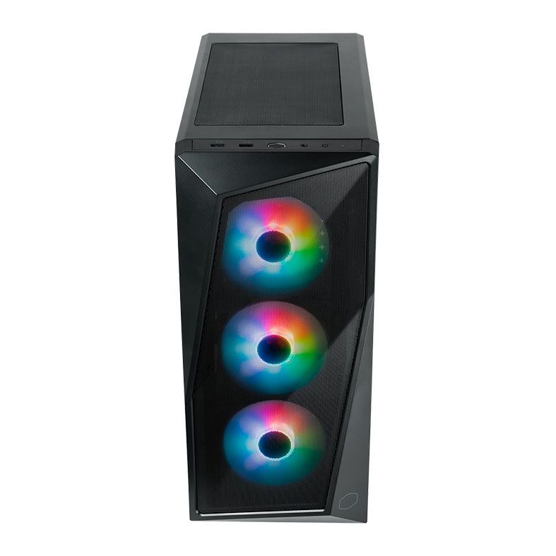 Gabinete Gamer Cooler Master CMP 520, ARGB, Mid-Tower, Lateral de Vidro, Com 3 Fans, Preto, CP520-KGNN-S00