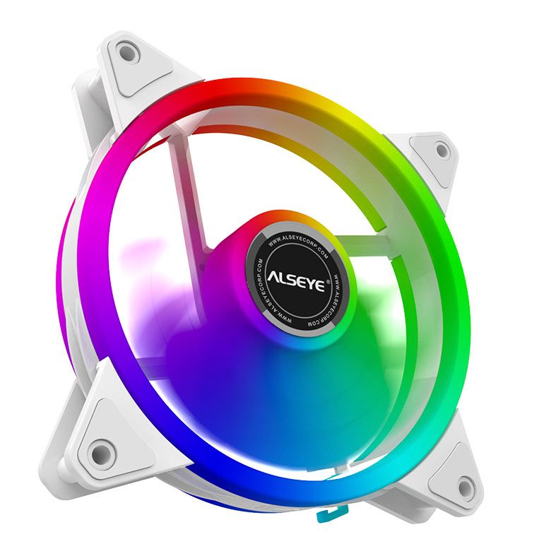 Ventoinha Alseye CR120, Rainbow, 120mm, Branco, CR120-WHITE