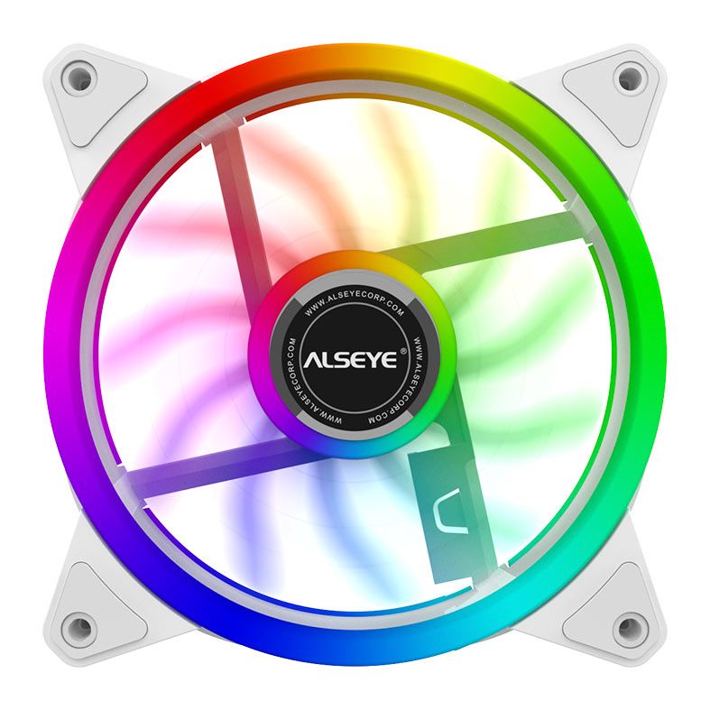 Ventoinha Alseye CR120, Rainbow, 120mm, Branco, CR120-WHITE