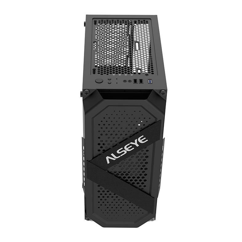 Gabinete Gamer Alseye Cream, Mid-Tower, Lateral de Vidro, Preto, CREAM-BK