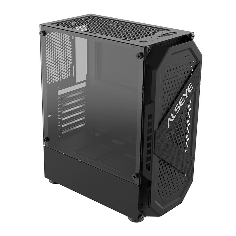 Gabinete Gamer Alseye Cream, Mid-Tower, Lateral de Vidro, Preto, CREAM-BK