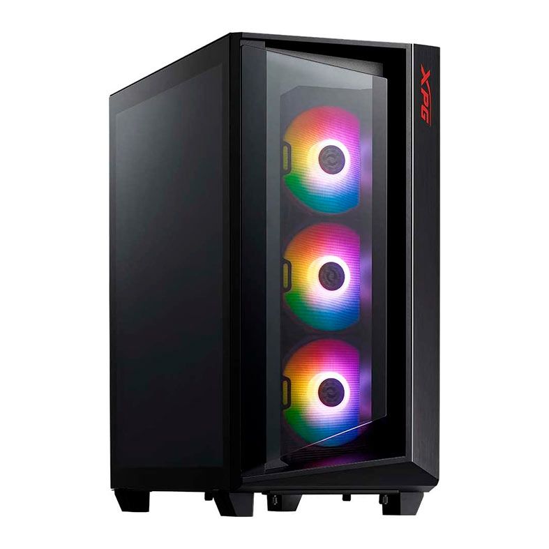 Gabinete Gamer XPG Cruiser, Mid-Tower, Lateral de Vidro, Com 3 Fans, ARGB, Preto, CRUISERST-BKCWW