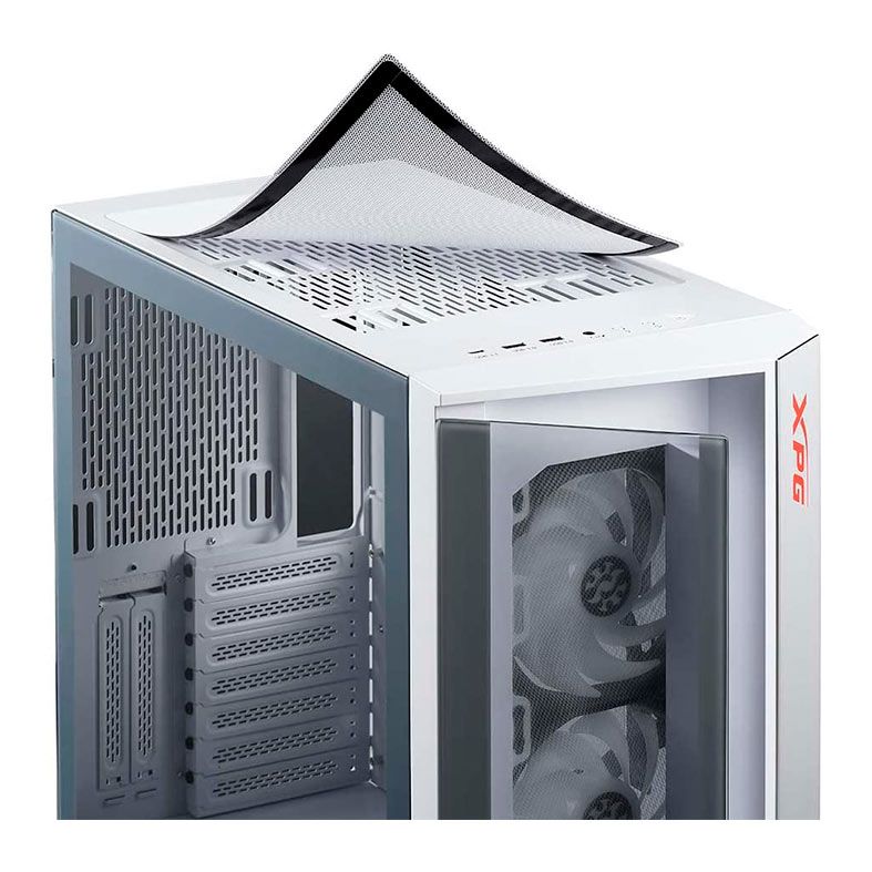 Gabinete Gamer XPG Cruiser, Mid-Tower, Lateral de Vidro, Com 3 Fans, ARGB, Branco, CRUISERST-WHCWW