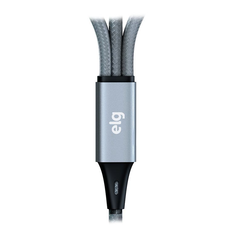Cabo 3 em 1 ELG CS-31CZ, Tipo-C Para Tipo-C/Lightning/Micro USB, Cinza, CS-31CZ