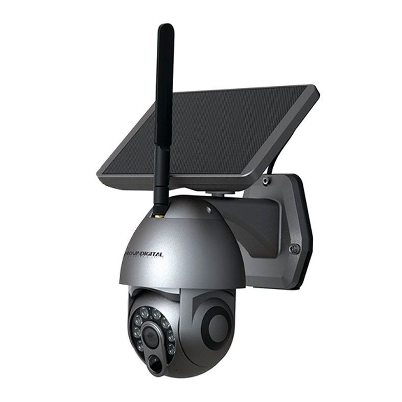 Camera Inteligente Com Painel Solar Nova Digital G4, Wi-Fi, CS-G4