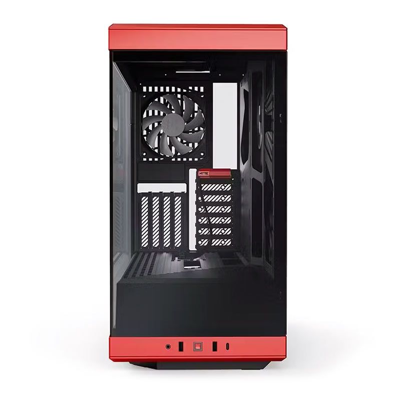 Gabinete Gamer Hyte Y40, Mid-Tower, Lateral de Vidro, Preto e Vermelho, CS-HYTE-Y40-BR