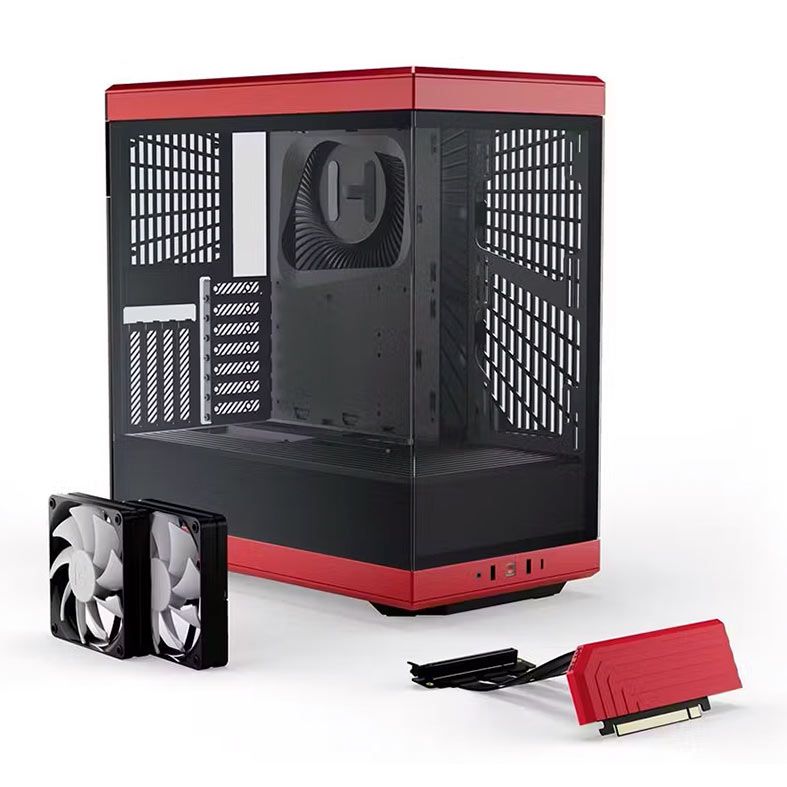 Gabinete Gamer Hyte Y40, Mid-Tower, Lateral de Vidro, Preto e Vermelho, CS-HYTE-Y40-BR