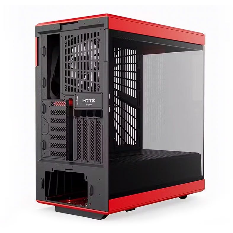 Gabinete Gamer Hyte Y40, Mid-Tower, Lateral de Vidro, Preto e Vermelho, CS-HYTE-Y40-BR