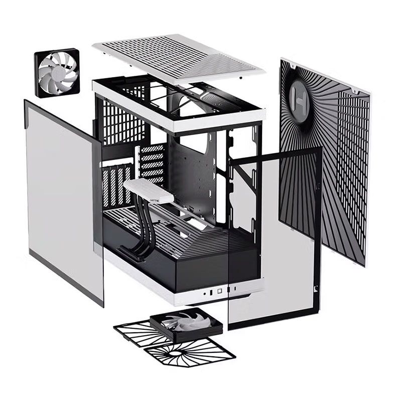 Gabinete Gamer Hyte Y40, Mid-Tower, Lateral de Vidro, Preto e Branco, CS-HYTE-Y40-BW