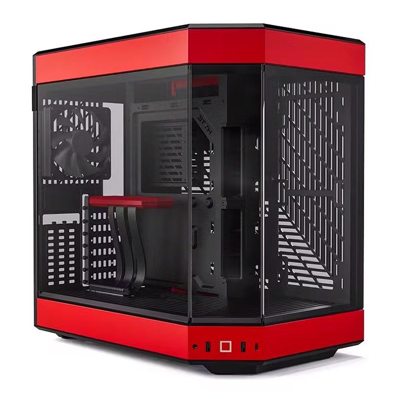 Gabinete Gamer Hyte 60, Mid-Tower, Lateral de Vidro, Preto e Vermelho, CS-HYTE-Y60-BR