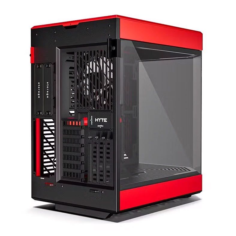 Gabinete Gamer Hyte 60, Mid-Tower, Lateral de Vidro, Preto e Vermelho, CS-HYTE-Y60-BR