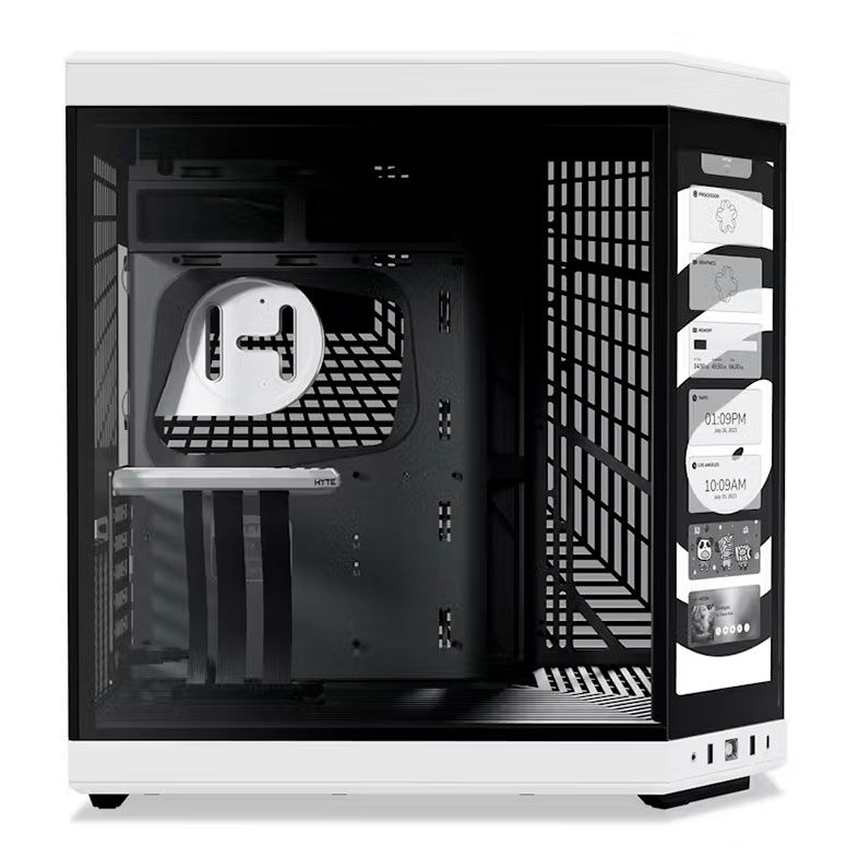 Gabinete Gamer Hyte Y70 Touch, Mid-Tower, Lateral de Vidro, Preto e Branco, CS-HYTE-Y70-BW-L