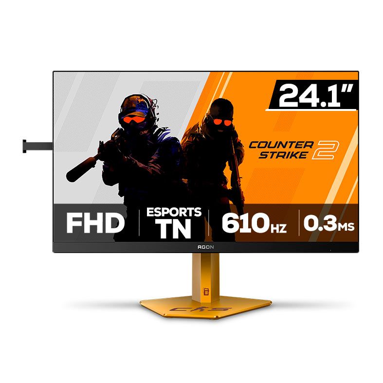 Monitor Gamer AOC Agon Pro CS2 24, 24.1 Pol, eSports TN, FHD, 0.3ms, 610Hz, G-Sync, HDMI/DP, CS24A