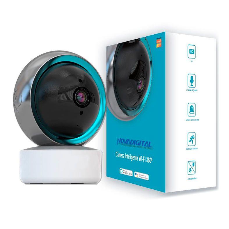Camera Inteligente Nova Digital CS360, Wi-Fi, 1080P, CS360-B