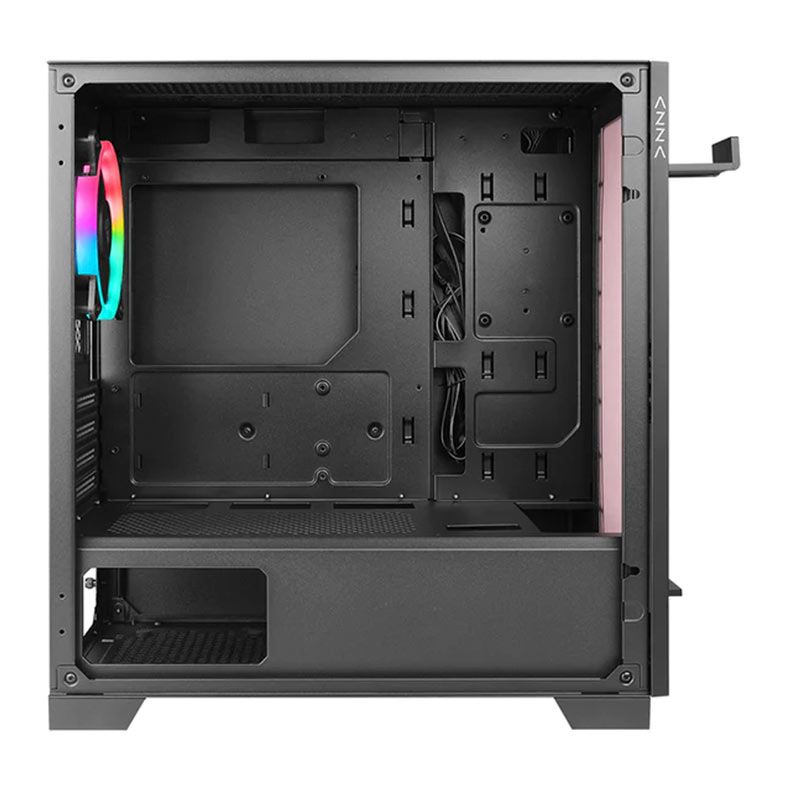 Gabinete Gamer AZZA Elise, Lateral de Vidro, Com 1 Fan, Preto, CSAZ-140