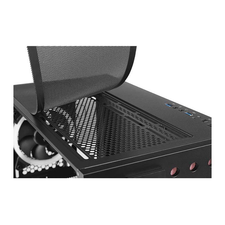 Gabinete Gamer AZZA Elise, Lateral de Vidro, Com 1 Fan, Preto, CSAZ-140