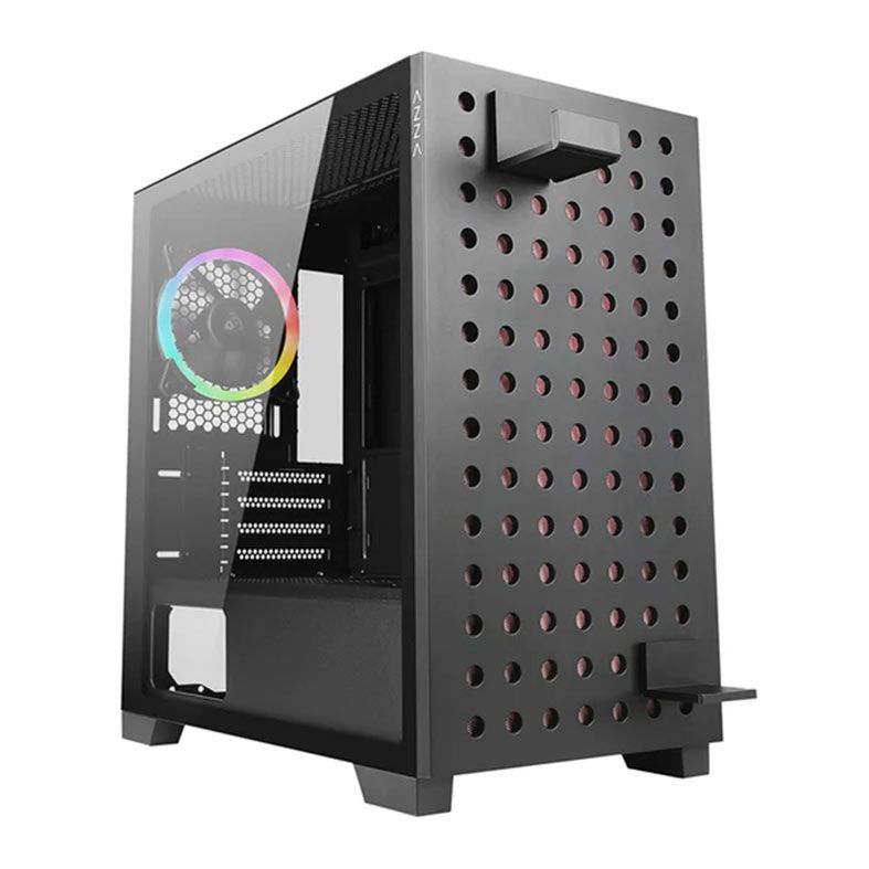 Gabinete Gamer AZZA Elise, Lateral de Vidro, Com 1 Fan, Preto, CSAZ-140