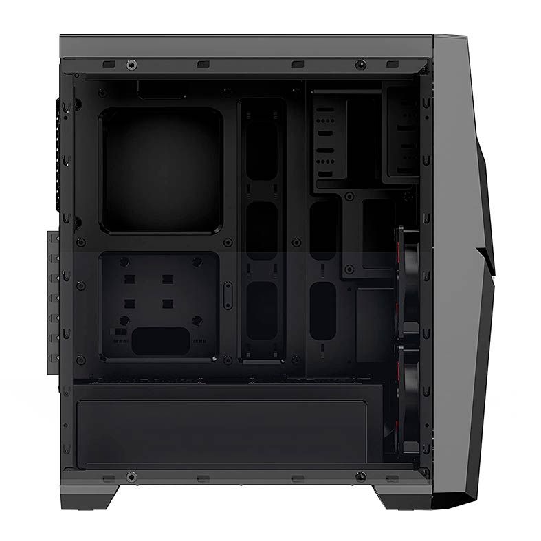 Gabinete Gamer AZZA Golem 221 Lateral de Vidro Led Vermelho Preto, CSAZ-221G