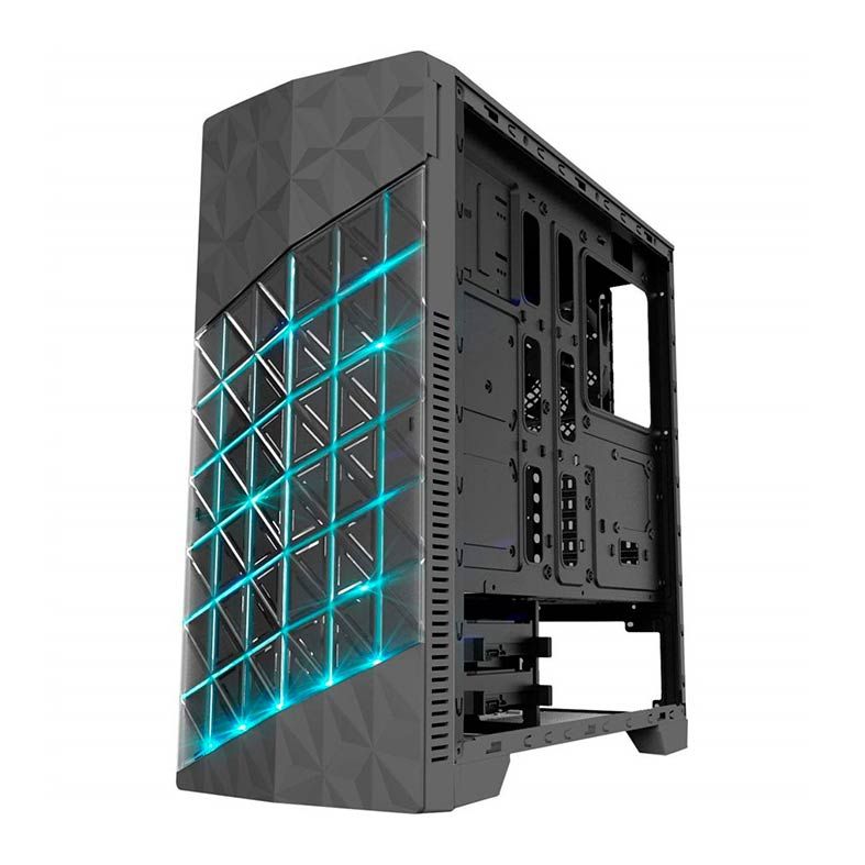 Gabinete Gamer AZZA Onyx 260 Lateral de Vidro Preto, CSAZ-260X-B
