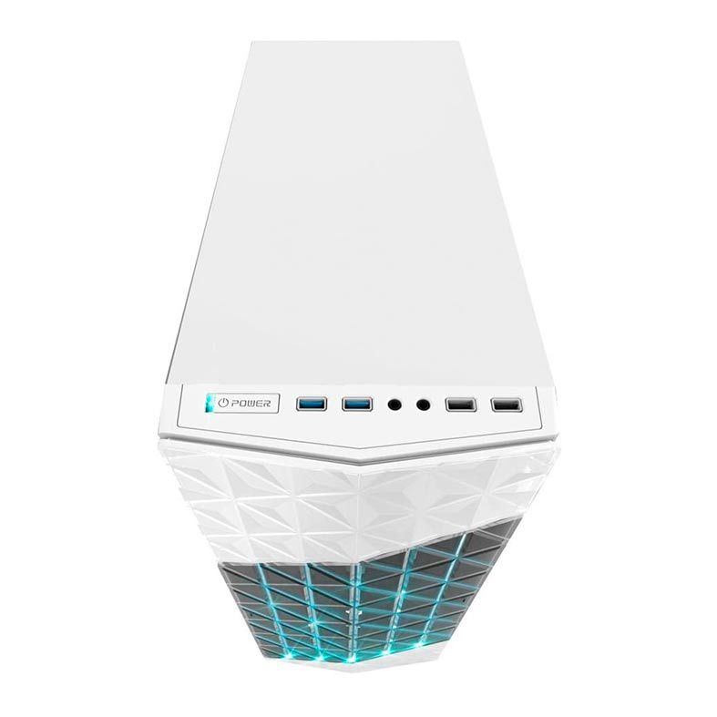 Gabinete Gamer AZZA Onyx 260 Lateral de Vidro Branco, CSAZ-260X-W