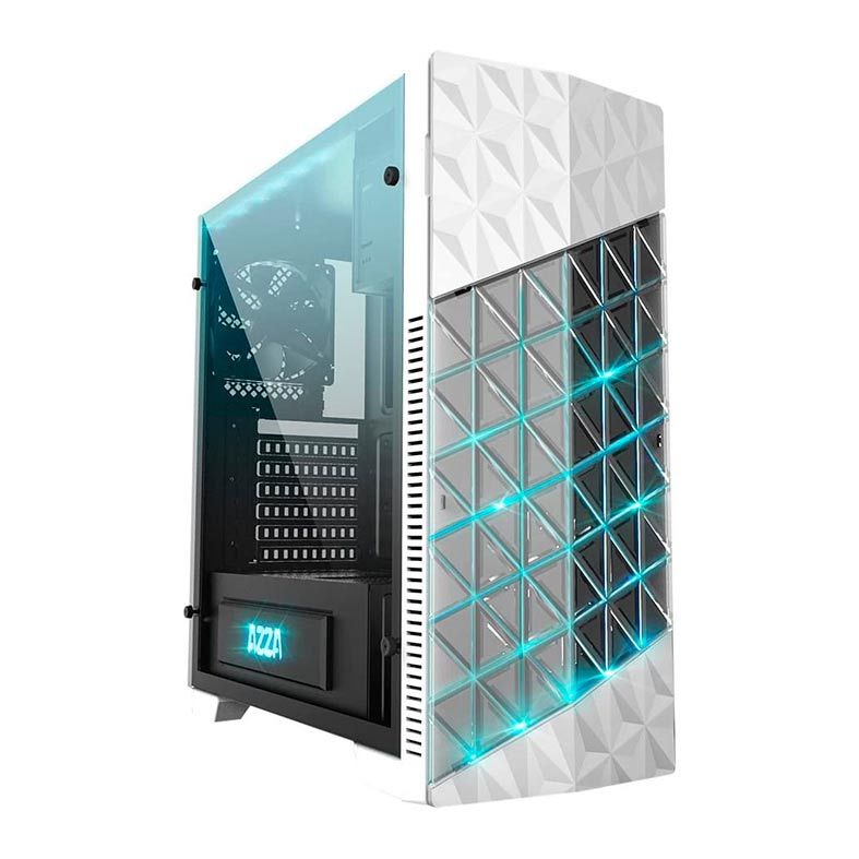 Gabinete Gamer AZZA Onyx 260 Lateral de Vidro Branco, CSAZ-260X-W