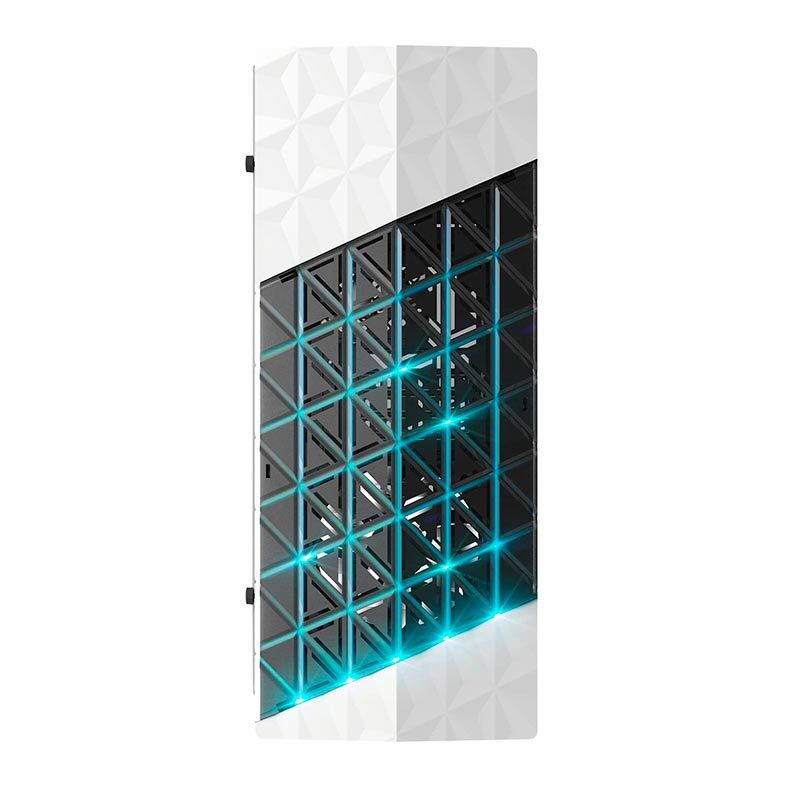 Gabinete Gamer AZZA Onyx 260 Lateral de Vidro Branco, CSAZ-260X-W