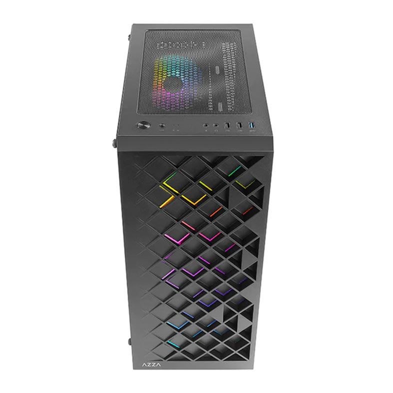 Gabinete Gamer AZZA Spectra, Lateral de Vidro, Com 1 Fan, Preto, CSAZ-280B