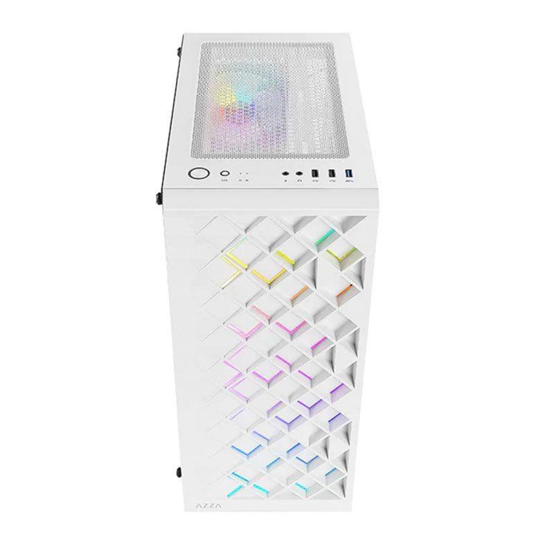 Gabinete Gamer AZZA Spectra, Lateral de Vidro, Com 1 Fan, Branco, CSAZ-280W