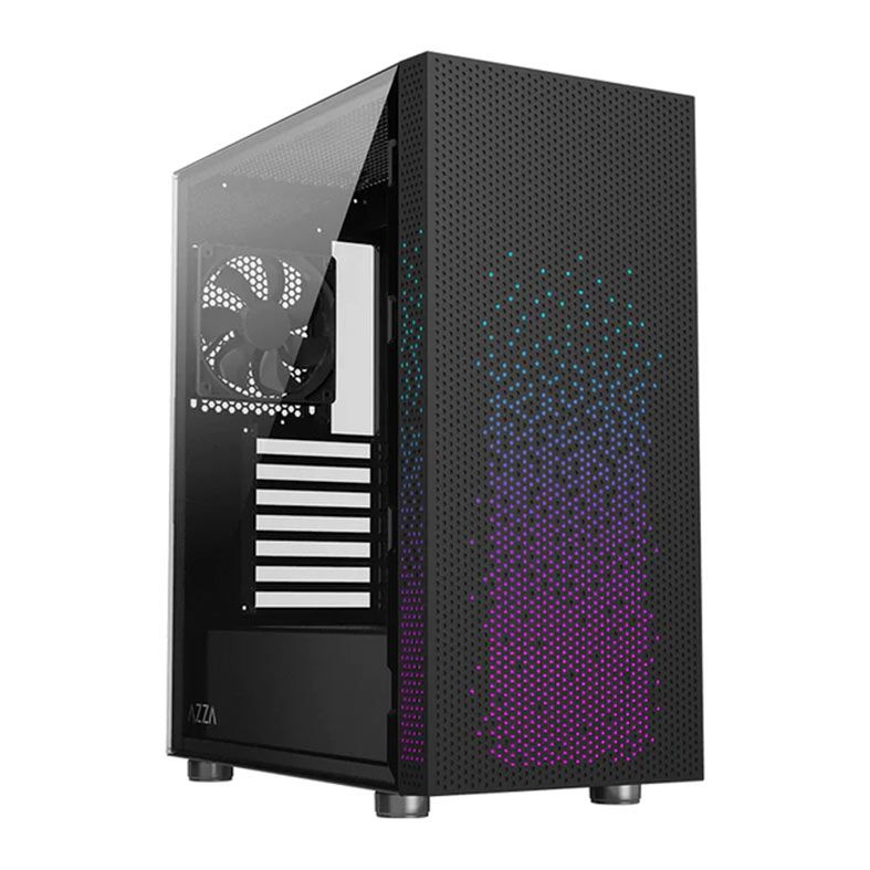 Gabinete Gamer AZZA Celesta 340, Lateral de Vidro, Com 1 Fan, Preto, CSAZ-340F