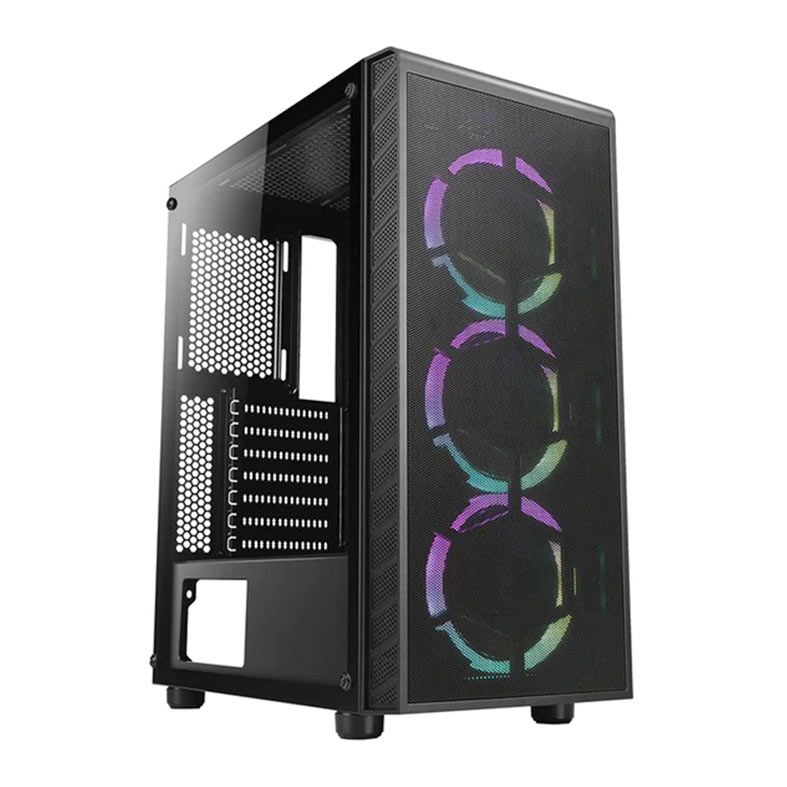 Gabinete Gamer AZZA Prime, Lateral de Vidro, Com 3 Fans, Preto, CSAZ-360