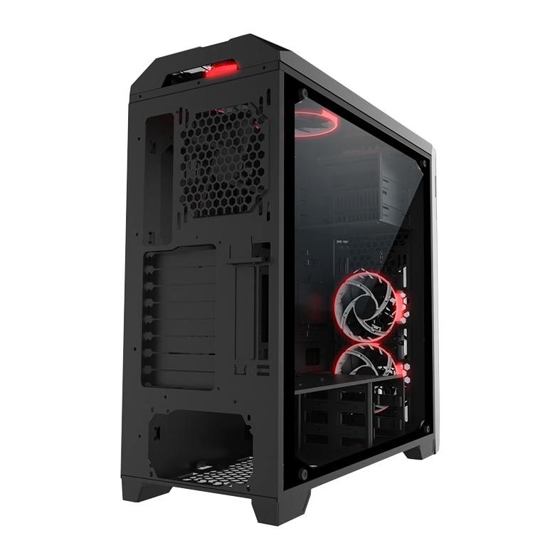 Gabinete Gamer AZZA Storm 6000 Lateral de Vidro RGB Preto, CSAZ-6000RGB/B