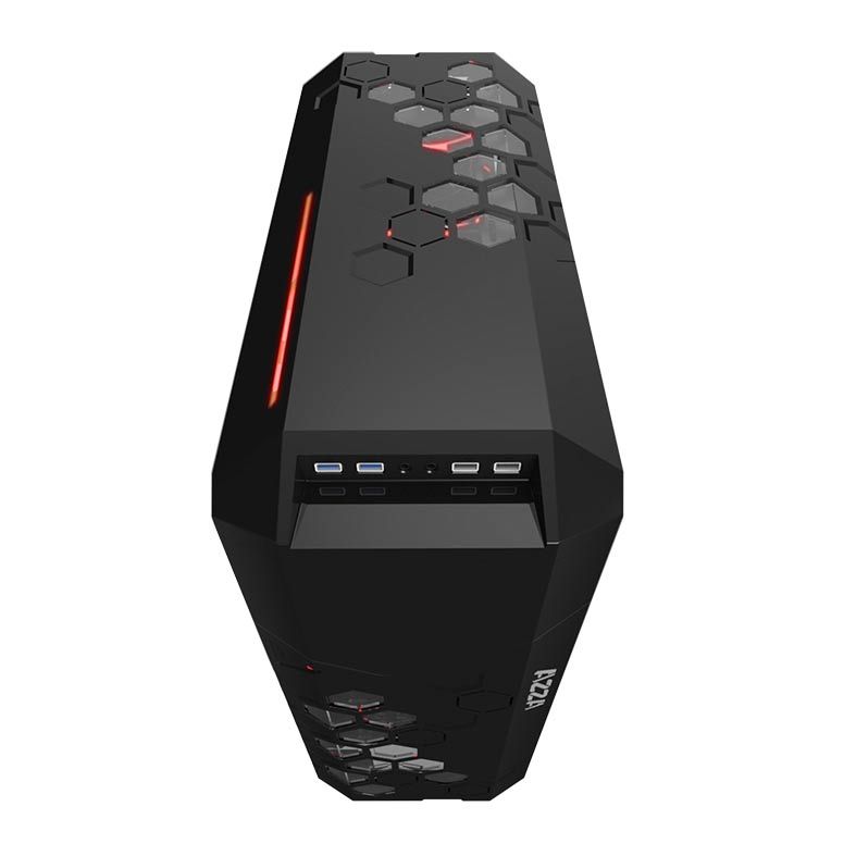 Gabinete Gamer AZZA Storm 6000 Lateral de Vidro RGB Preto, CSAZ-6000RGB/B