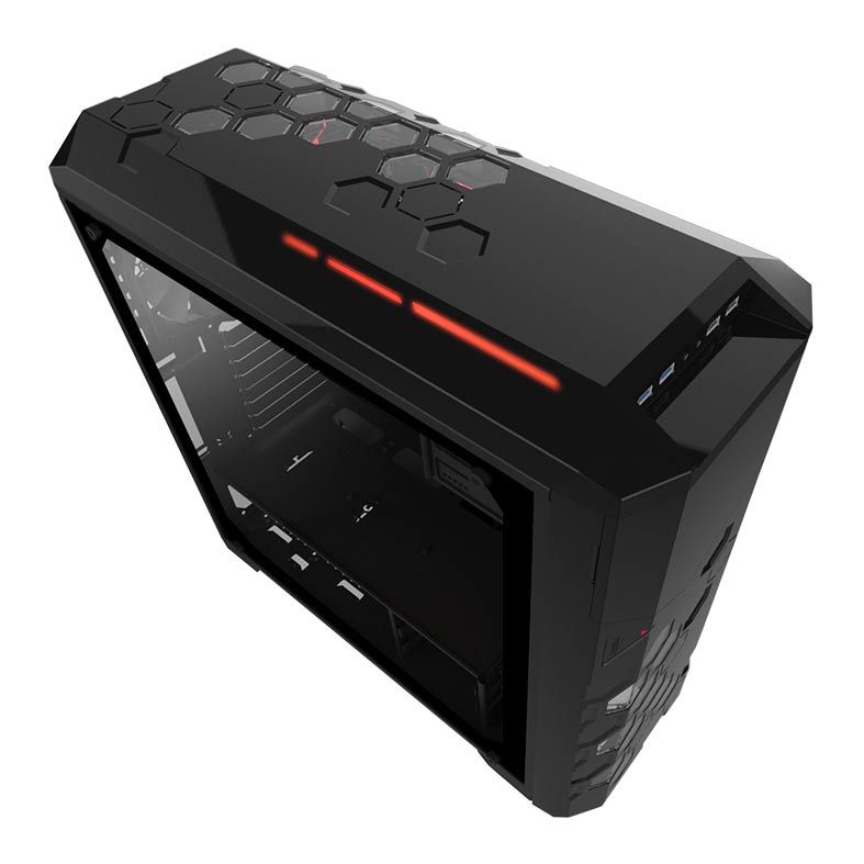 Gabinete Gamer AZZA Storm 6000 Lateral de Vidro RGB Preto, CSAZ-6000RGB/B