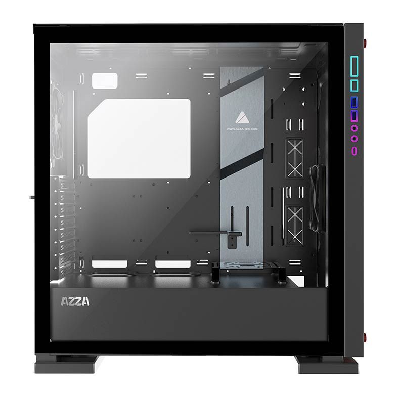 Gabinete Gamer AZZA Zircon 7000 RGB Lateral de Vidro Preto, CSAZ-7000-B