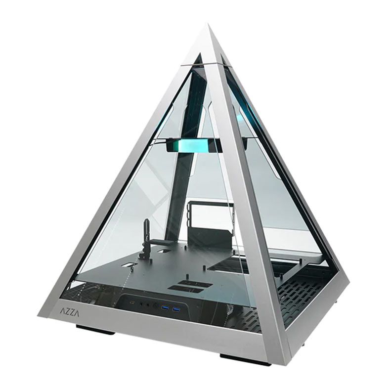 Gabinete Gamer AZZA Pyramid 804L, Laterais de Vidro, Com 1 Fan, CSAZ-804L