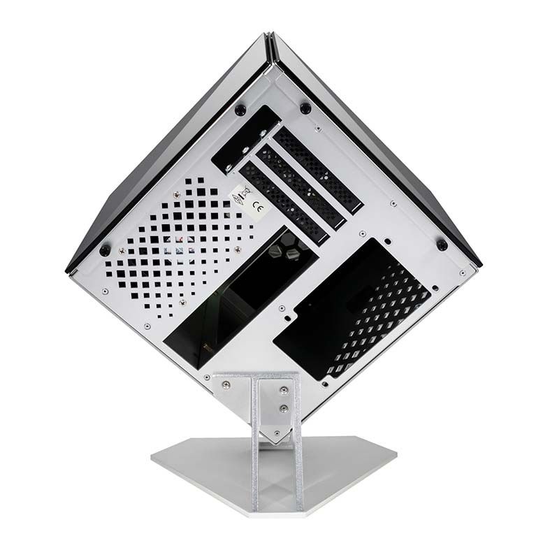 Gabinete Gamer AZZA Cube Mini 805 Lateral de Vidro Fans RGB Prata, CSAZ-805