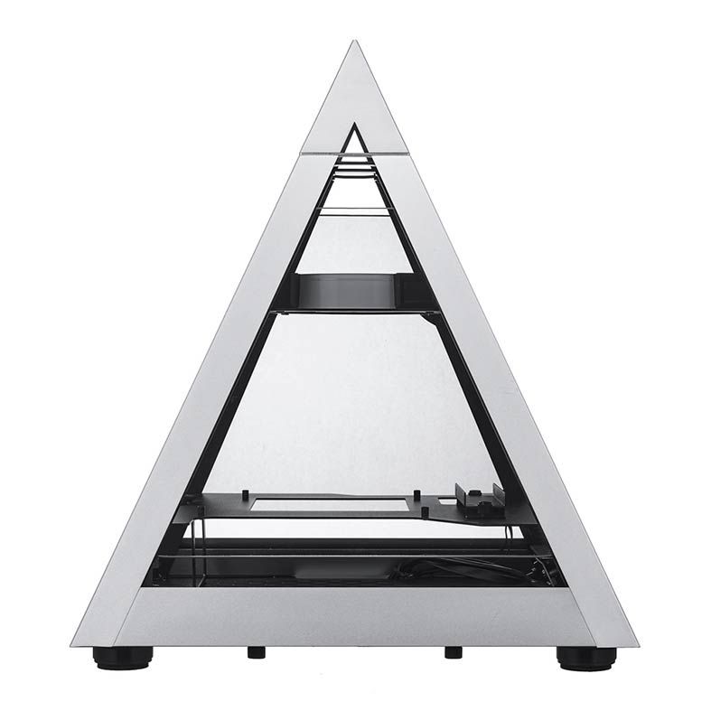 Gabinete Gamer AZZA Pyramid Mini 806 Lateral de Vidro Prata, CSAZ-806