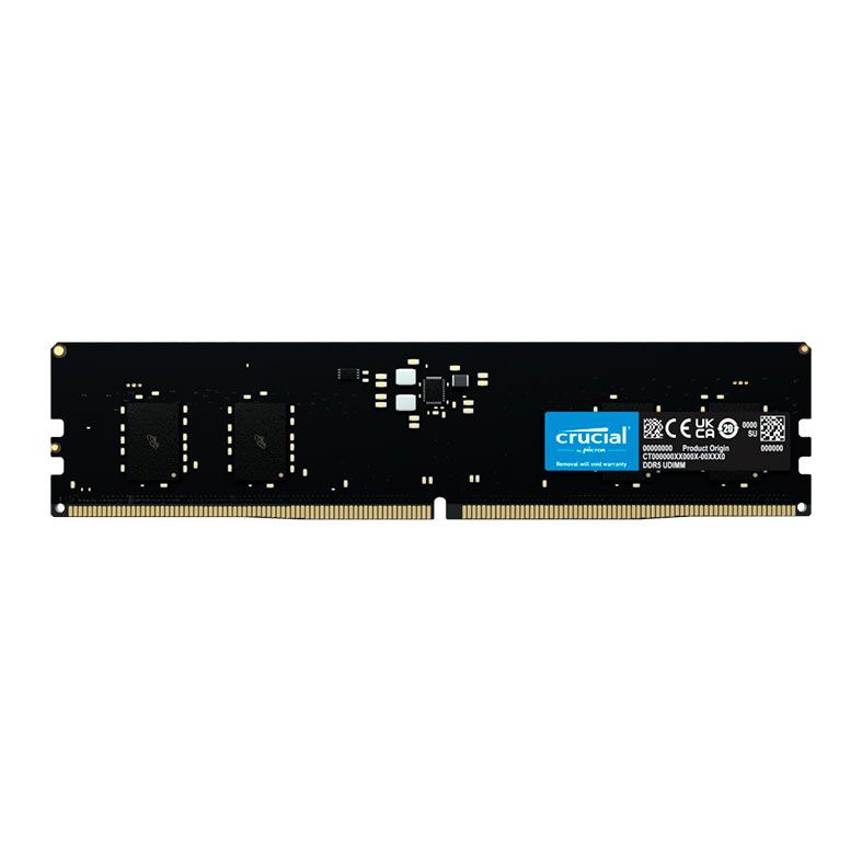 Memoria Crucial, 8GB (1x8GB), DDR5, 4800MHz, C40, Preto, CT8G48C40U5