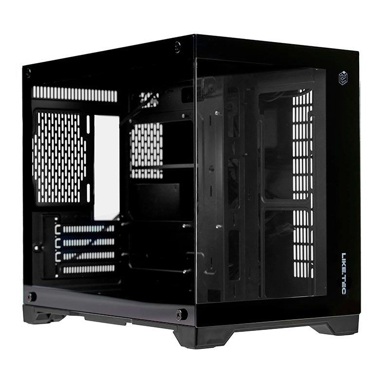 Gabinete Gamer Liketec Cube MadRock Dark, Mid-Tower, Lateral De Vidro, Preto, LC-CB3X2-MADROCK-2075