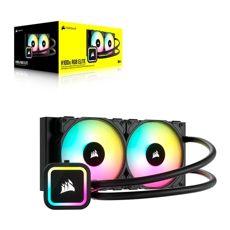 Water Cooler Corsair H100x Elite, RGB, 240mm, CW-9060065-WW2